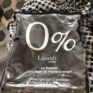 Black Lipault 22” Two Wheeler Carry On Suitcase